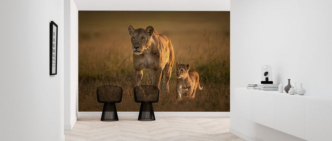 PHOTOWALL / Mom Lioness with Cub (e324433)