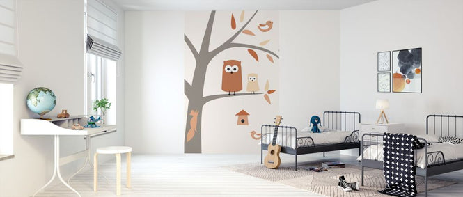 PHOTOWALL / Owls - Peach (e325967)