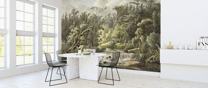 PHOTOWALL / Landscape with Waterfall - Friedrich Christian Klass (e325863)