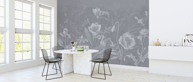 PHOTOWALL / Gentle Botanical - Grey (e327126)