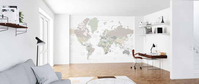 PHOTOWALL / World Map with Capitals (e325670)