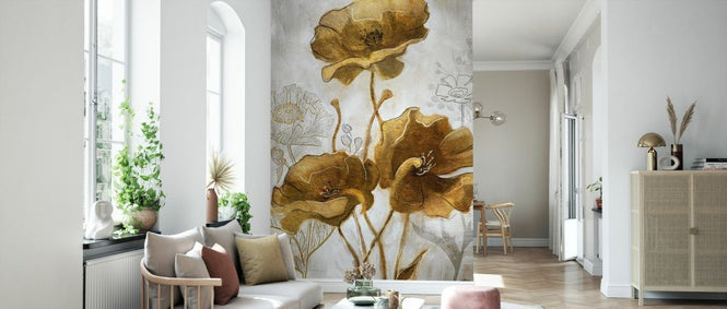 PHOTOWALL / Gold Silver Flowerfield II (e327277)