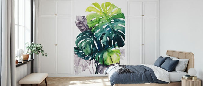 PHOTOWALL / Lustr Twilight Palms IV in Pearl White (e327351)