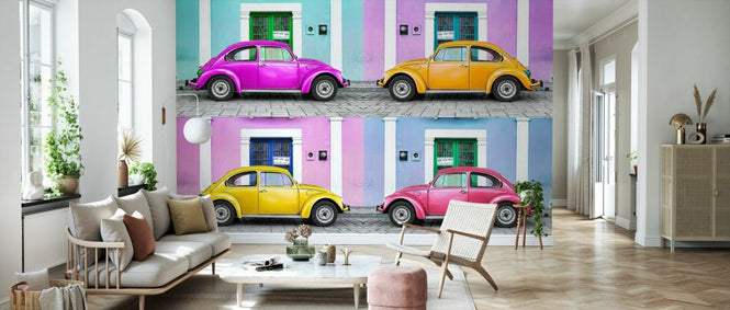 PHOTOWALL / Viva Mexico - Four VW Beetle Cars (e328610)