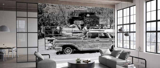 PHOTOWALL / Black Arizona - Route 66 Old Car (e328620)