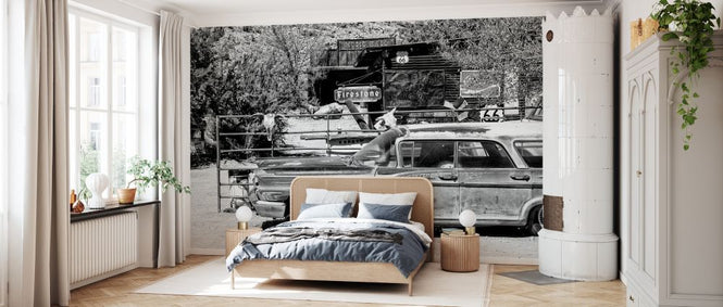 PHOTOWALL / Black Arizona - Route 66 Old Car (e328620)