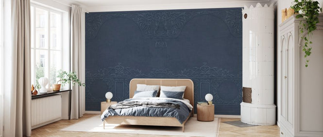 PHOTOWALL / Florence Stucco Decoration - Denim (e329792)