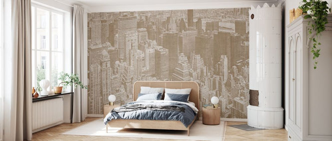 PHOTOWALL / Manhattan View - Sepia (e329803)
