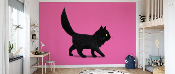 PHOTOWALL / Creeping Cat Pink (e330748)