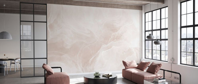 PHOTOWALL / Marble Breeze - Blush (e332397)