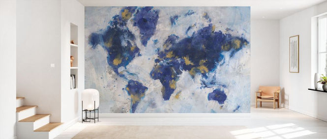 PHOTOWALL / Indigo World Map (e331804)