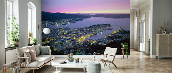 PHOTOWALL / Bergen City at Night (e331995)