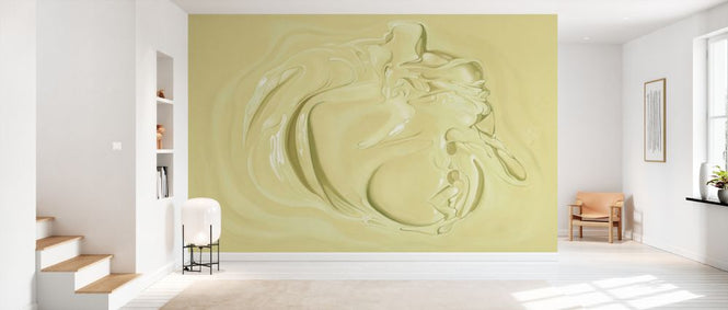 PHOTOWALL / Stirred Paint - Yellow (e333027)