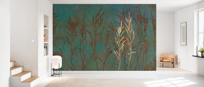 PHOTOWALL / Gold on Verdigris Curly Dock B (e333199)