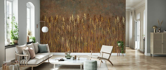PHOTOWALL / Golden Grasses on Rust (e333202)