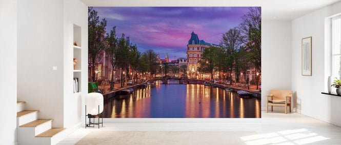 PHOTOWALL / Canal through Amsterdam City (e333947)