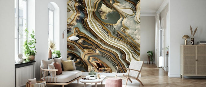 PHOTOWALL / Gold White Agate (e338634)