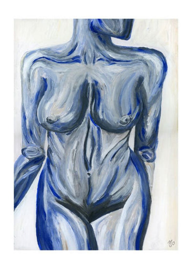 PHOTOWALL / Blue Woman with a Passepartout (e338455)