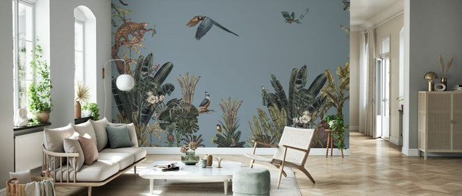 PHOTOWALL / Parrots Message - Blue (e84095)