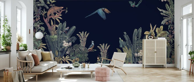 PHOTOWALL / Parrots Message - Dark (e84096)