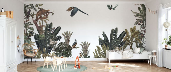 PHOTOWALL / Parrots Message - White (e84098)