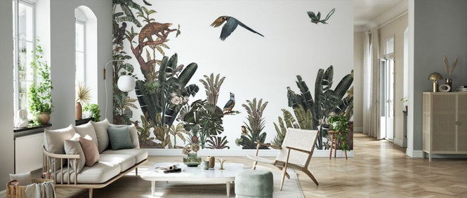 PHOTOWALL / Parrots Message - White (e84098)