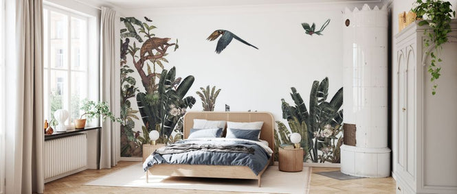PHOTOWALL / Parrots Message - White (e84098)