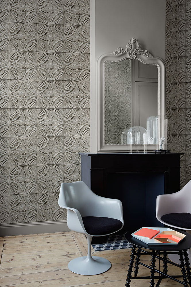 【OUTLET】KOZIEL / PLAQUES VICTORIENNES MEDAILLONS GRIS (ティンタイル) 8888-T122