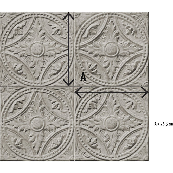 【OUTLET】KOZIEL / PLAQUES VICTORIENNES MEDAILLONS GRIS (ティンタイル) 8888-T122