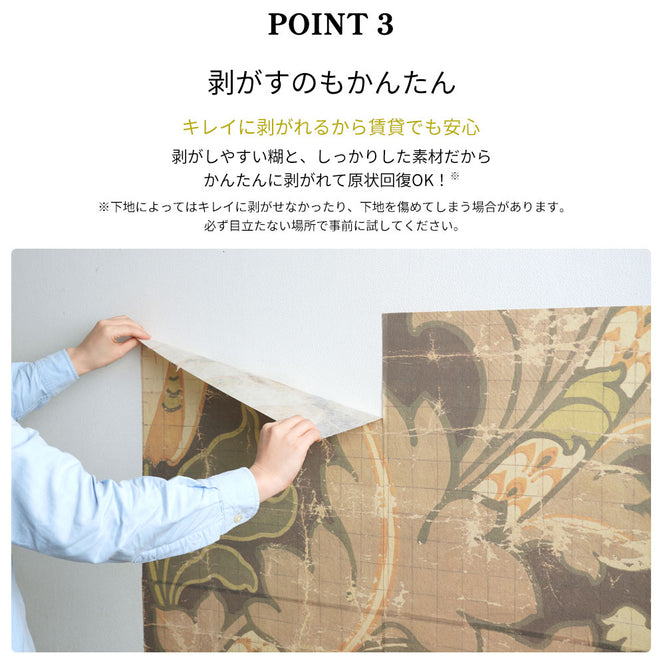 はがせる 壁紙 【Hattan Pattern】NLXL BIG PATTERN "LUTHER" MURAL Cset HMRV-02C(6枚セット)