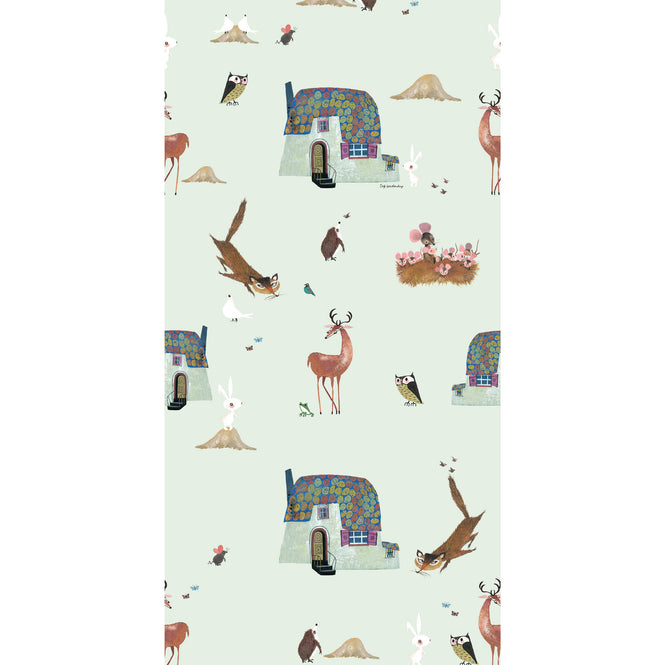 輸入壁紙 KEK Amsterdam / FIEP WESTENDORP / WALLPAPER FOREST ANIMALS GREEN WP-101