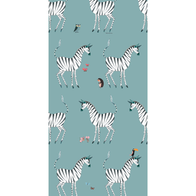 輸入壁紙 KEK Amsterdam / FIEP WESTENDORP / WALLPAPER ZEBRA PETROL WP-127