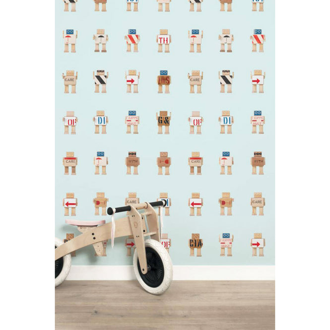 輸入壁紙 KEK Amsterdam / KIDS / WALLPAPER RIJKSWACHTERS LIGHT BLUE WP-408