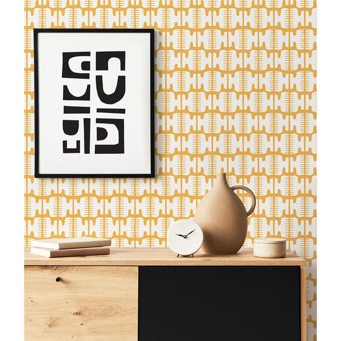 【限定数】はがせる シール 壁紙 NU WALLPAPER / Yellow Shift / BPS4053