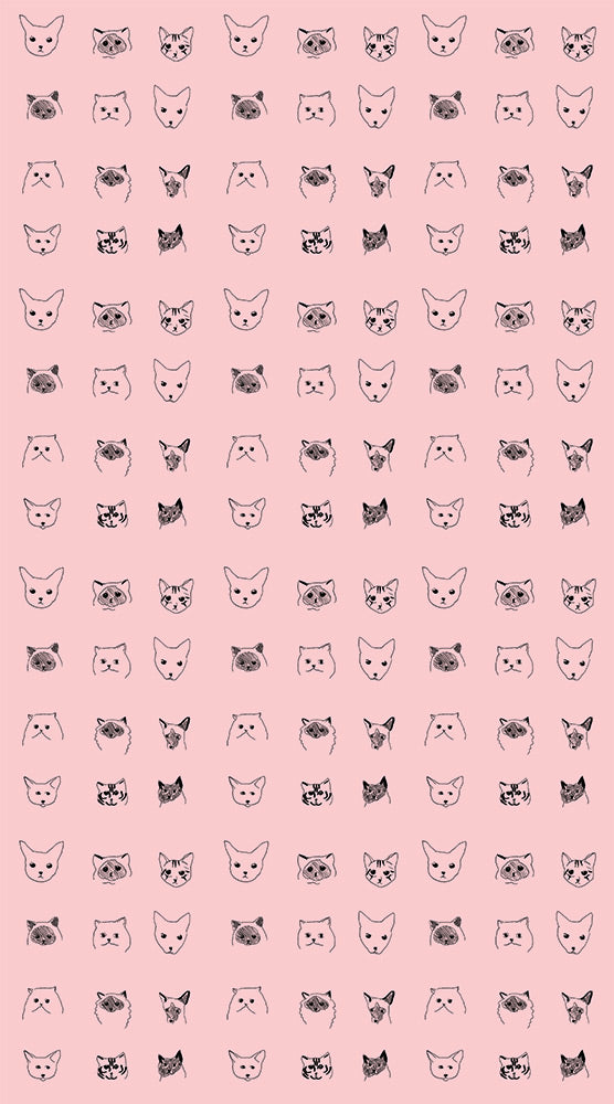 Baines&Fricker / CATS WALLPAPER Pink