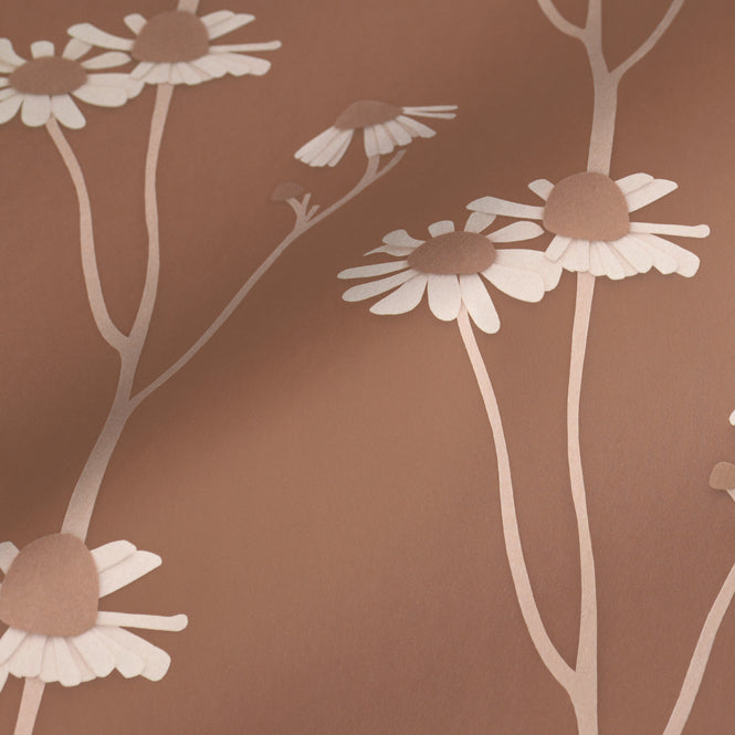 studio ditte / Chamomile wallpaper / brown【2パネル1セット】