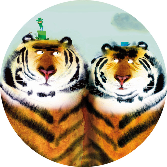 輸入壁紙 KEK Amsterdam / KIDS / WALLPAPER CIRCLES TWO TIGERS CK-041