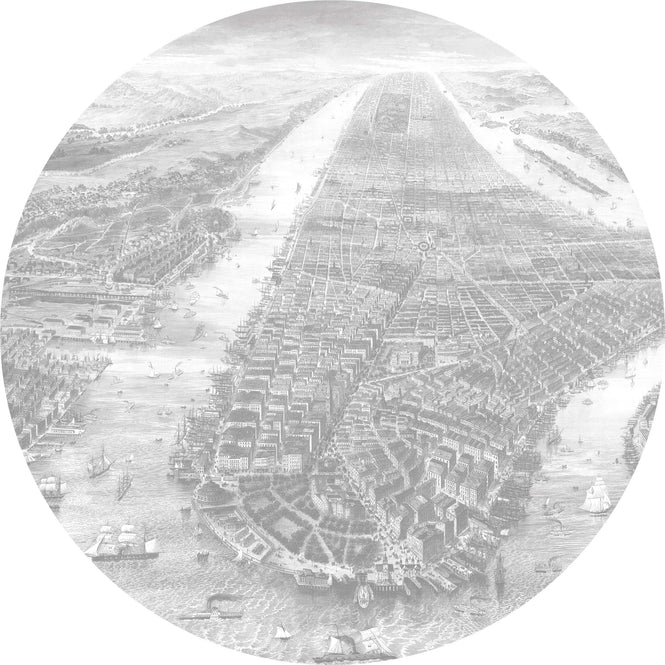 輸入壁紙 KEK Amsterdam / LANDSCAPES & MARBLE / WALLPAPER CIRCLES ENGRAVED LANDSCAPES CK-053