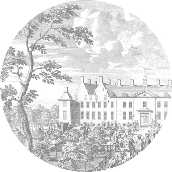 輸入壁紙 KEK Amsterdam / LANDSCAPES & MARBLE / WALLPAPER CIRCLES ENGRAVED LANDSCAPES CK-055