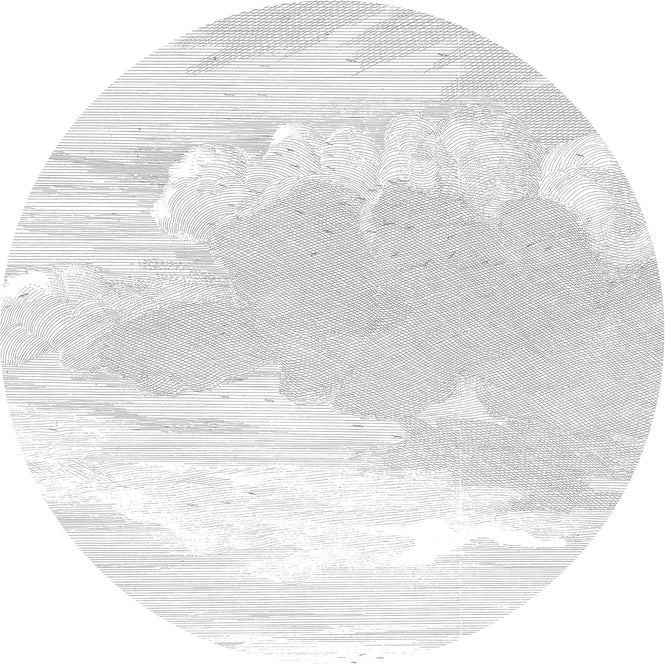 輸入壁紙 KEK Amsterdam / LANDSCAPES & MARBLE / WALLPAPER CIRCLES ENGRAVED CLOUDS CK-057