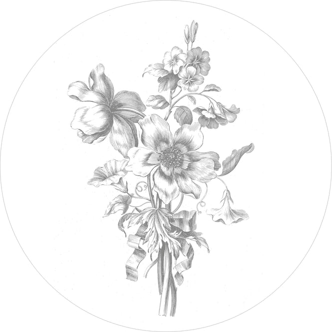 輸入壁紙 KEK Amsterdam / LANDSCAPES & MARBLE / WALLPAPER CIRCLES ENGRAVED FLOWERS CK-063