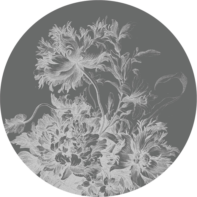 輸入壁紙 KEK Amsterdam / LANDSCAPES & MARBLE / WALLPAPER CIRCLES ENGRAVED FLOWERS CK-065