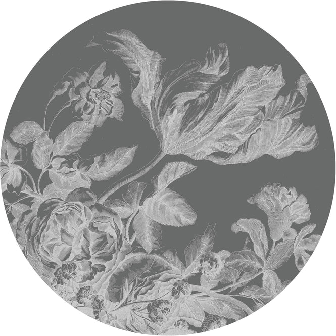 輸入壁紙 KEK Amsterdam / LANDSCAPES & MARBLE / WALLPAPER CIRCLES ENGRAVED FLOWERS CK-066