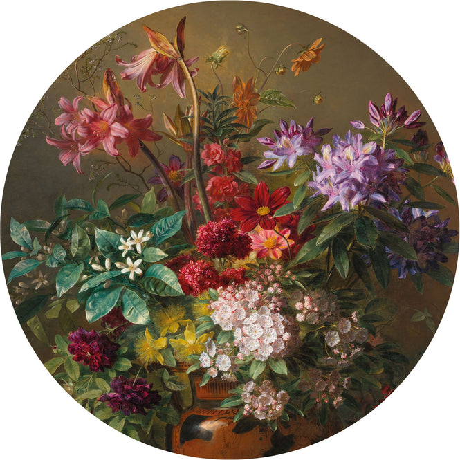 輸入壁紙 KEK Amsterdam / LANDSCAPES & MARBLE / WALLPAPER CIRCLES GOLDEN AGE FLOWERS CK-076