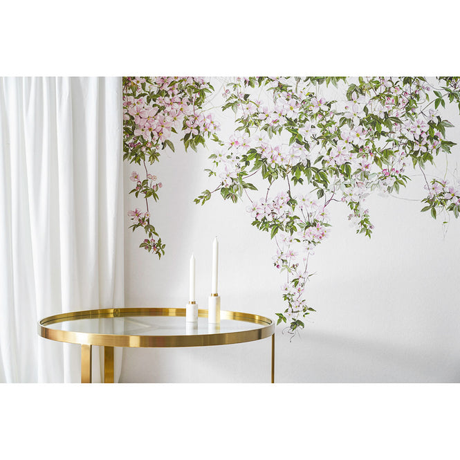 【予約受付】Sian Zeng / Clematis Mural Wallpaper / White ClemW 【3パネル1セット】