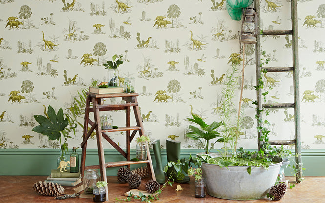 Sian Zeng / Dino Wallpaper / Yellow Green DINO10