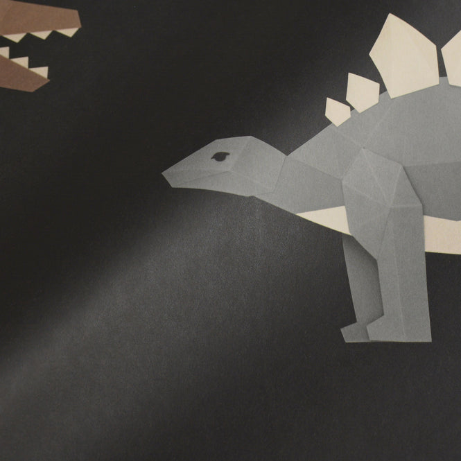 studio ditte / Dinosaur wallpaper / dark 【2パネル1セット】