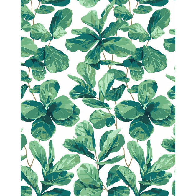 はがせる シール壁紙 wallshoppe / Fiddle Fig-White
