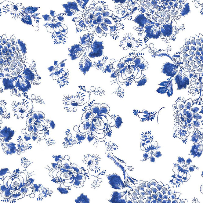 【1mサンプル】Royal Delft by Nicolette Mayer ロイヤル・デルフト / Royal Delft Heritage