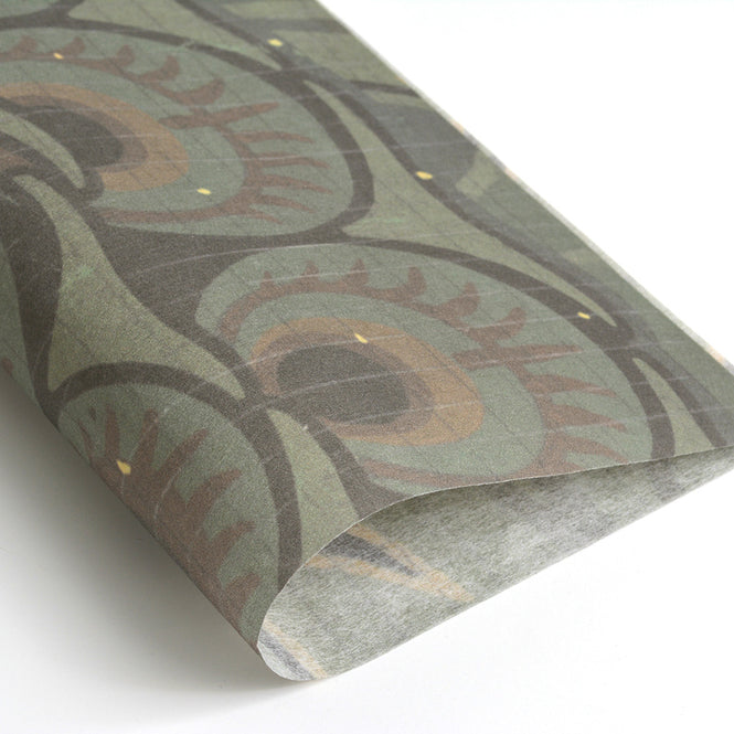 はがせる 壁紙 【Hattan Pattern】NLXL Paon Vert Cset HRMRV-03C(6枚セット)